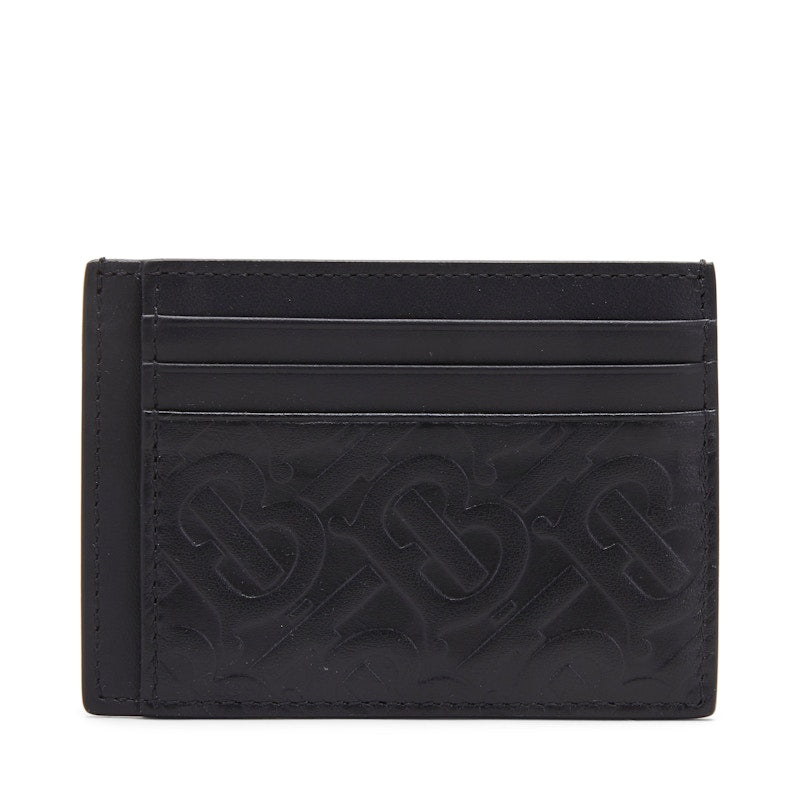 Burberry Monogram Leather Card Case 6 Slot Black