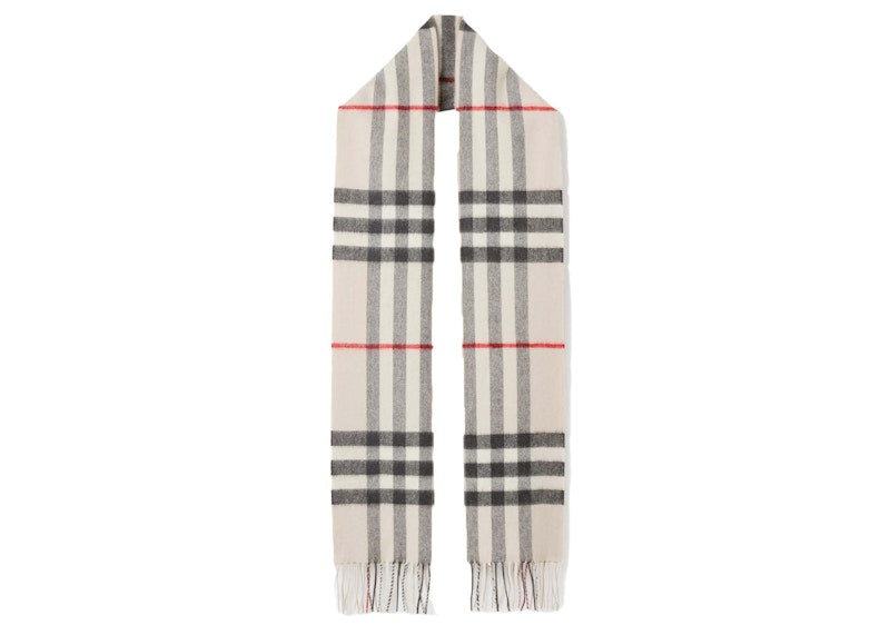 Burberry Check Cashmere Scarf Stone