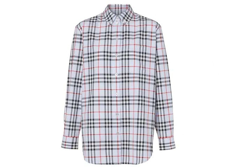 Burberry Button-down Collar Vintage Check Shirt Blue
