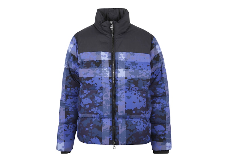 Burberry Camouflage Check Thermoregulated Puffer Down Jacket Blue/Black