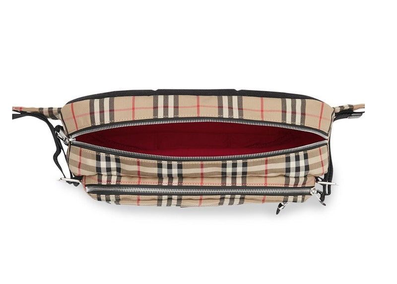 Burberry Cannon Belt Bag Vintage Check Large Beige