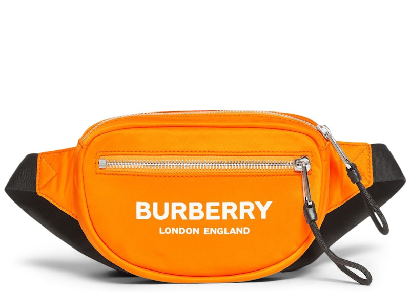 Burberry Cannon Bum Bag Logo Print ECONYL Small Bright Orange