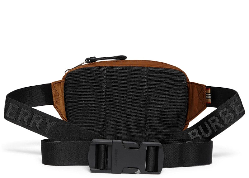 Burberry Cannon Bum Bag Logo Print Small Dark Camel