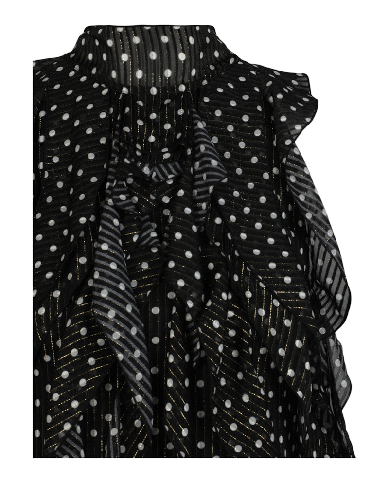 Burberry Cate Polka Dot Dress Black