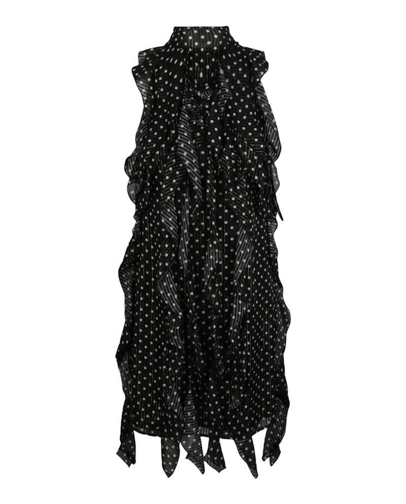 Burberry Cate Polka Dot Dress Black
