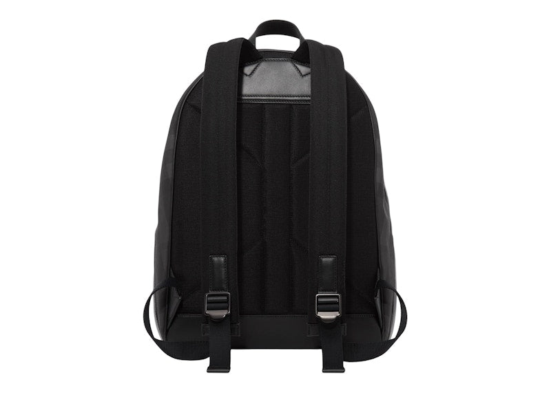 Burberry Charcoal Check And Leather Backpack Charcoal