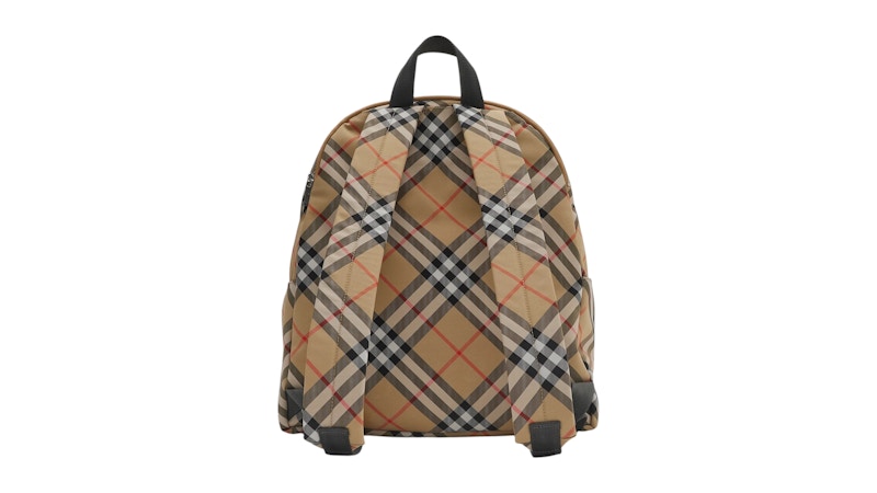 Burberry Check Backpack Backpack Sand