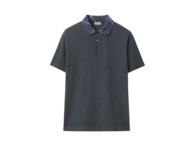 Burberry Check Collar Polo Shirt Classic Camel Heather