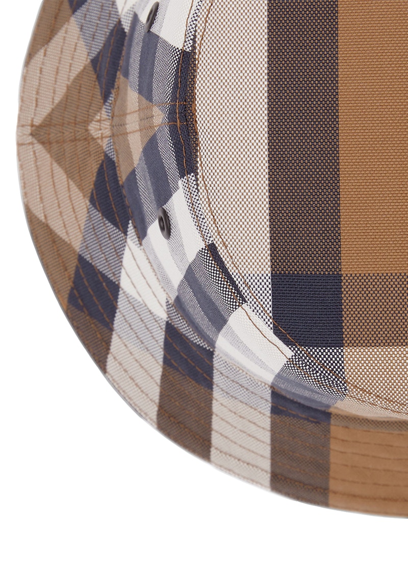 Burberry Check Cotton Canvas Bucket Hat Birch Brown