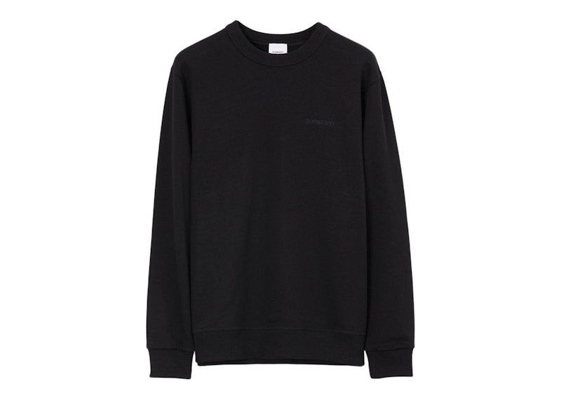 Burberry Check EKD Cotton Sweatshirt Black