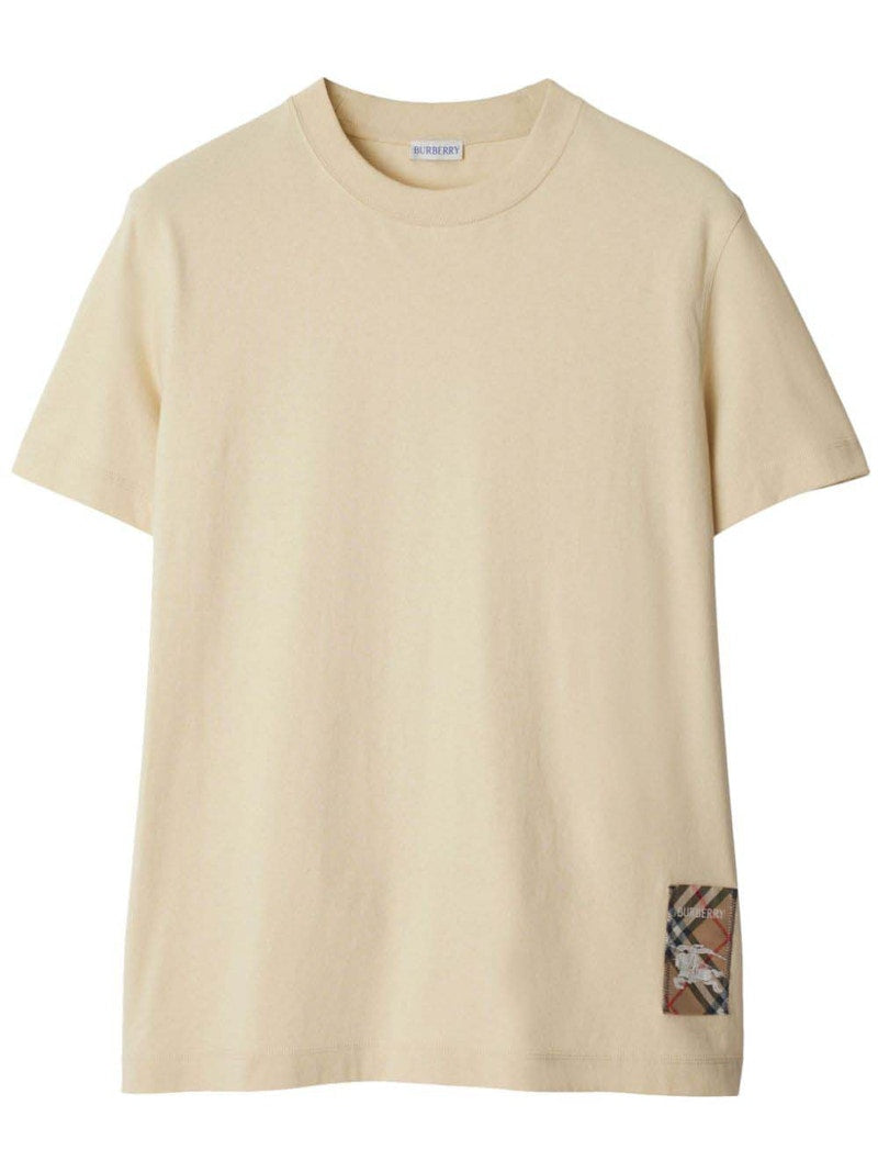 Burberry Check Label T-shirt Nutmeg