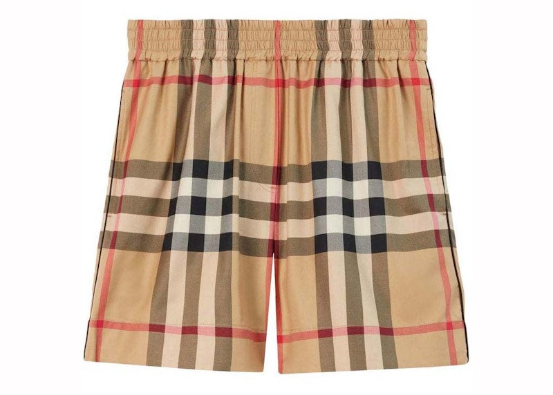 Burberry Check Shorts Shorts Archive Beige