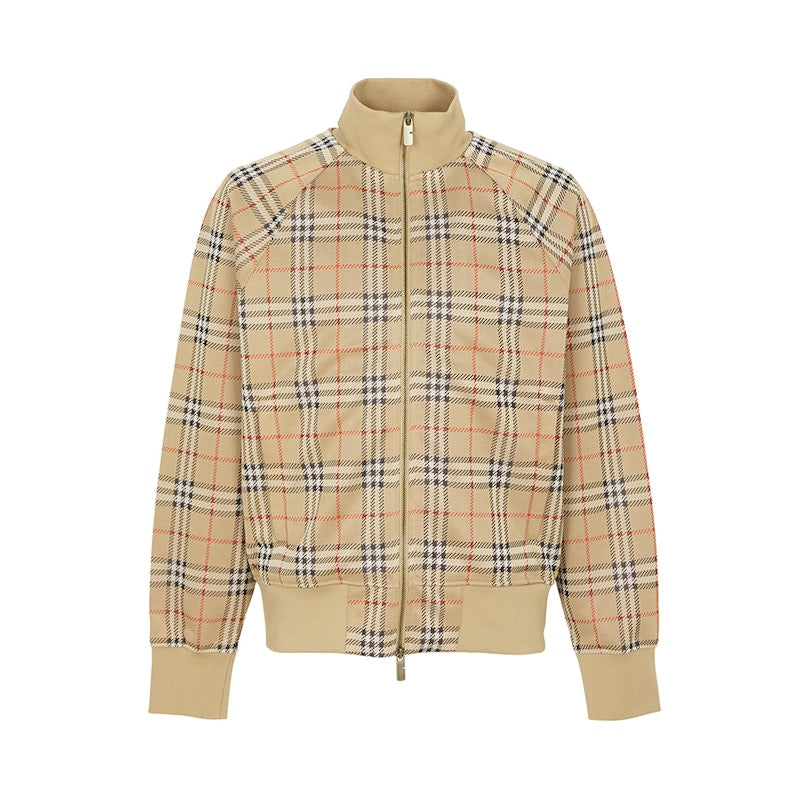 Burberry Check Track Jacket Beige