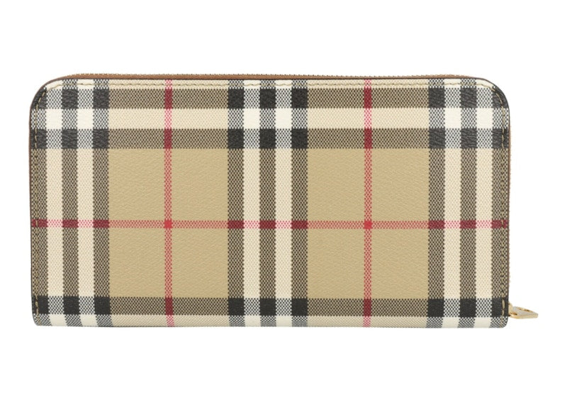 Burberry Check Zip Wallet Archive Beige