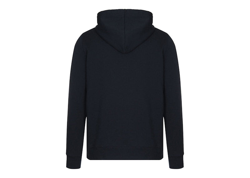 Burberry Clarendon Check Hood Zip Up Hoodie Navy