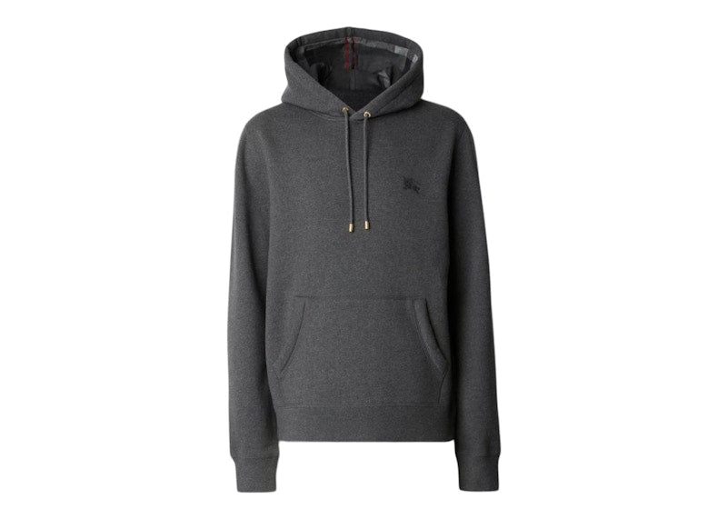 Burberry Clarendon Check Pullover Hoodie Charcoal Gray