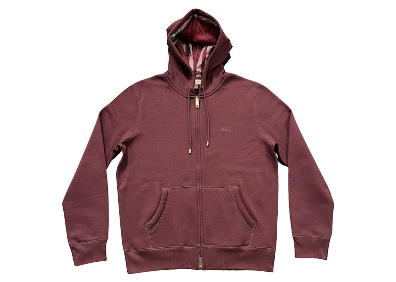 Burberry Clarendon Zip-up Hoodie Deep Claret