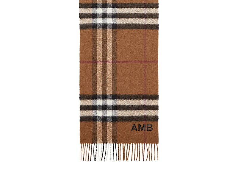 Burberry Classic Check Fringed Scarf Birch Brown/Multicolor