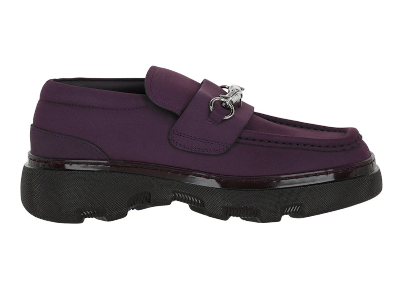 Burberry Creeper Clamp Loafers Aubergine
