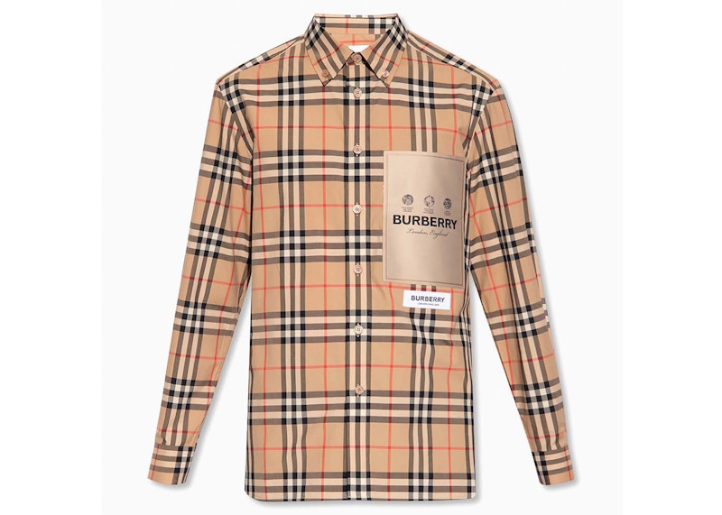 Burberry Cuthbert Checked Shirt Beige