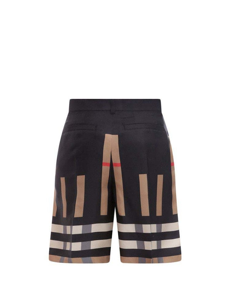 Burberry Dan Silk Shorts Black Multi
