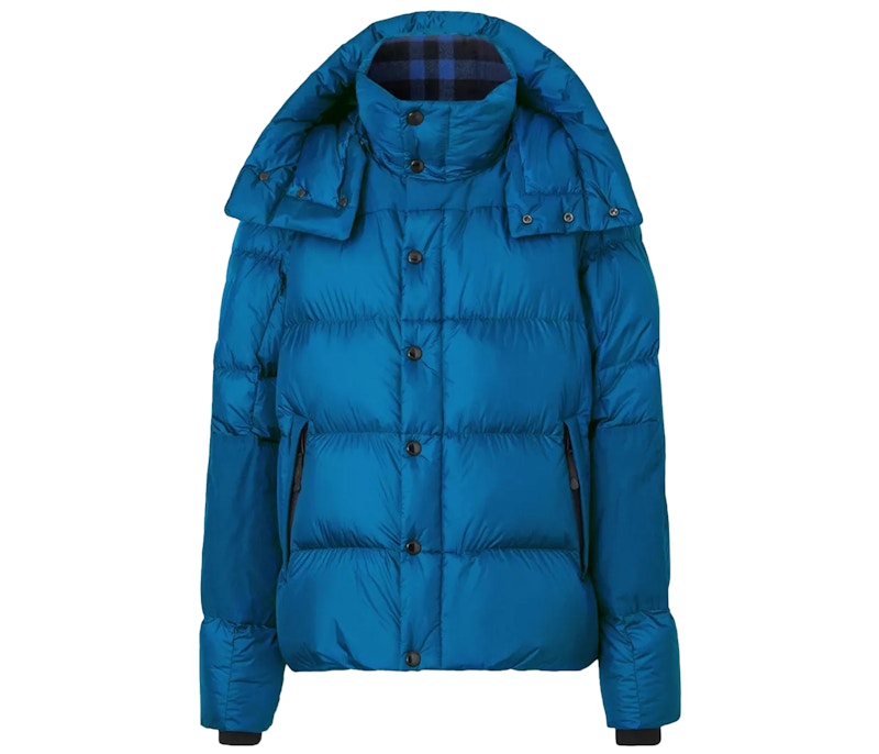 Burberry Detachable Sleeve Hooded Puffer Jacket Midnight Navy