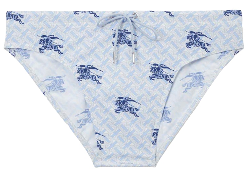 Burberry EKD Monogram Drawcord Swim Briefs Navy