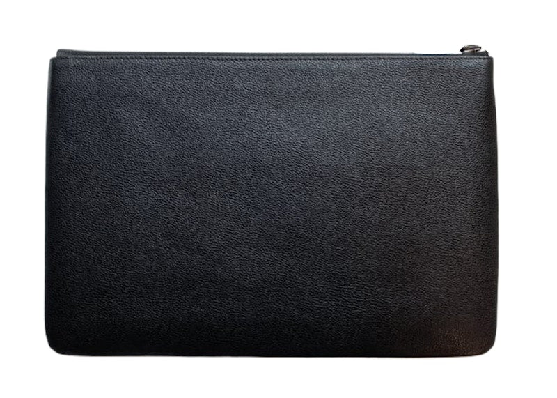 Burberry Embossed Leather Pouch Black