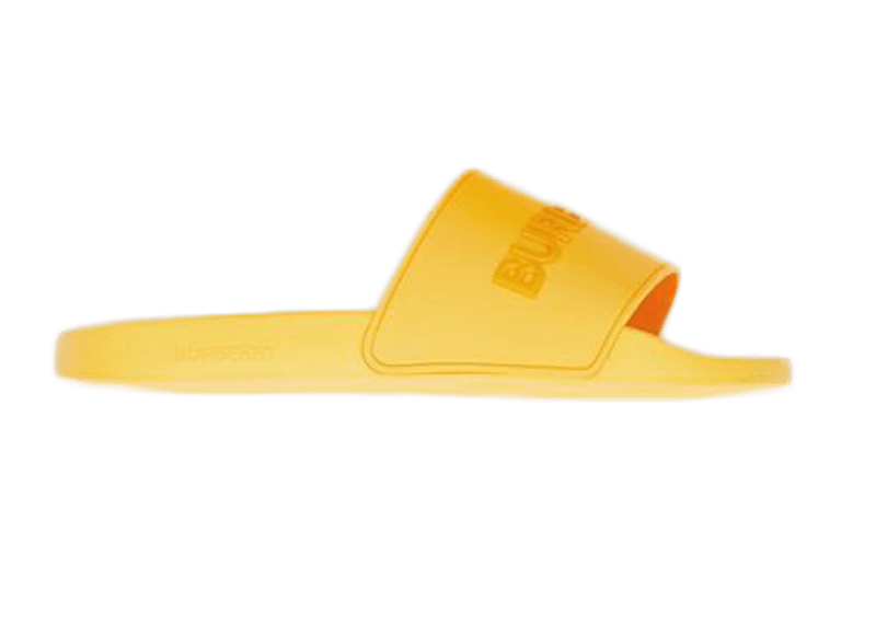 Burberry Embossed Logo Slides Yellow