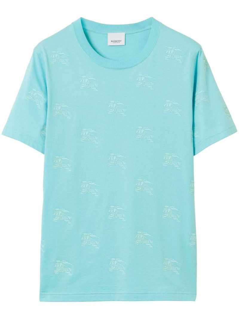 Burberry Equestrian Knight Round-Neck T-shirt Blue