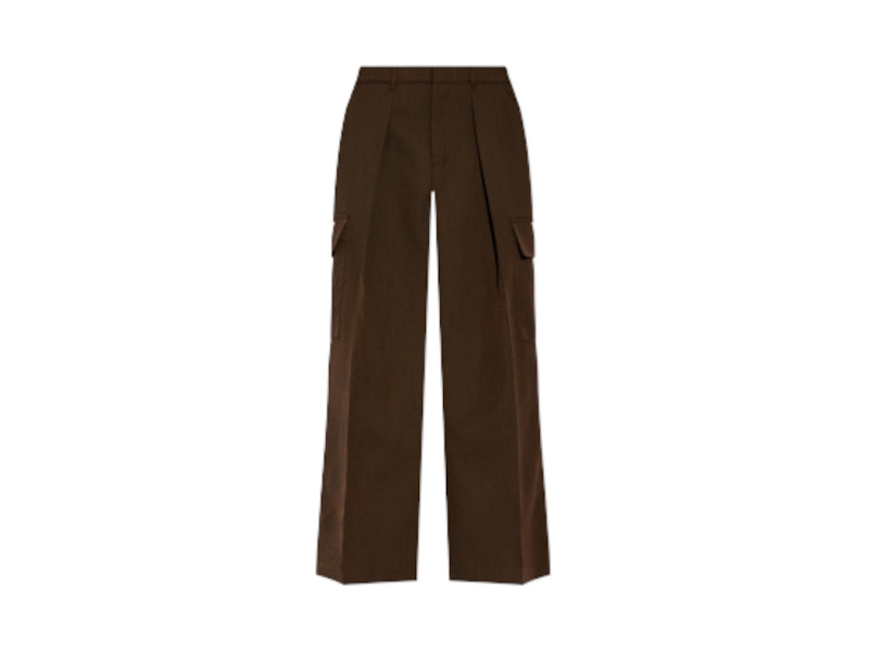 Burberry High Waisted Cargo Wide Leg Trousers Brown/Black