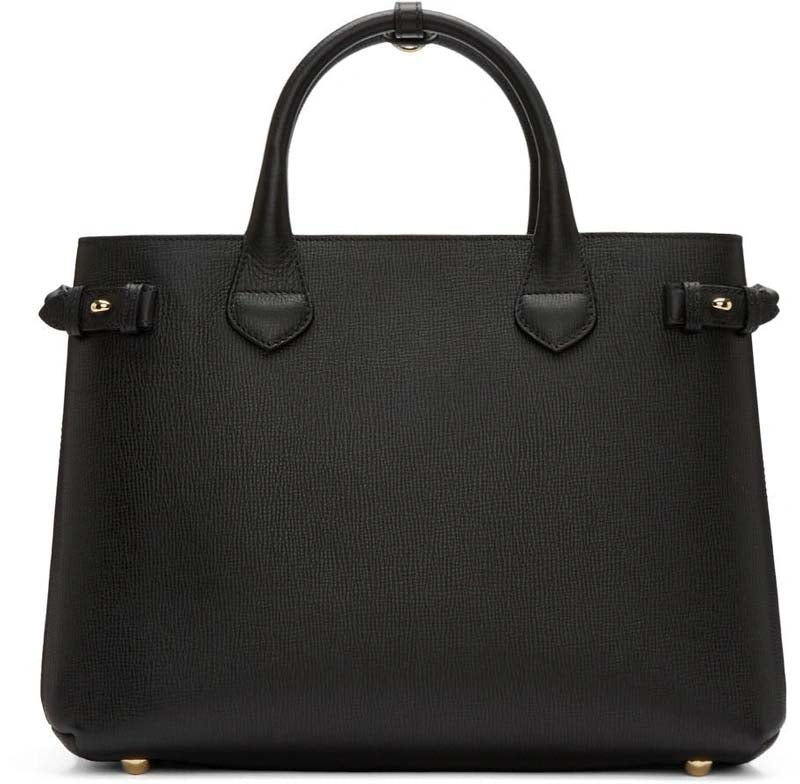 Burberry House Check Banner Medium Tote Bag Black