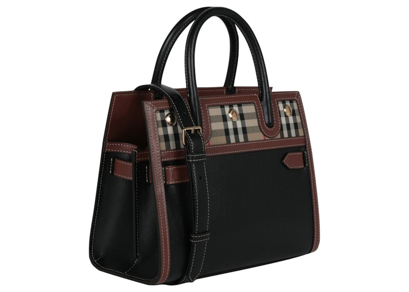 Burberry House Check Title Tote Black