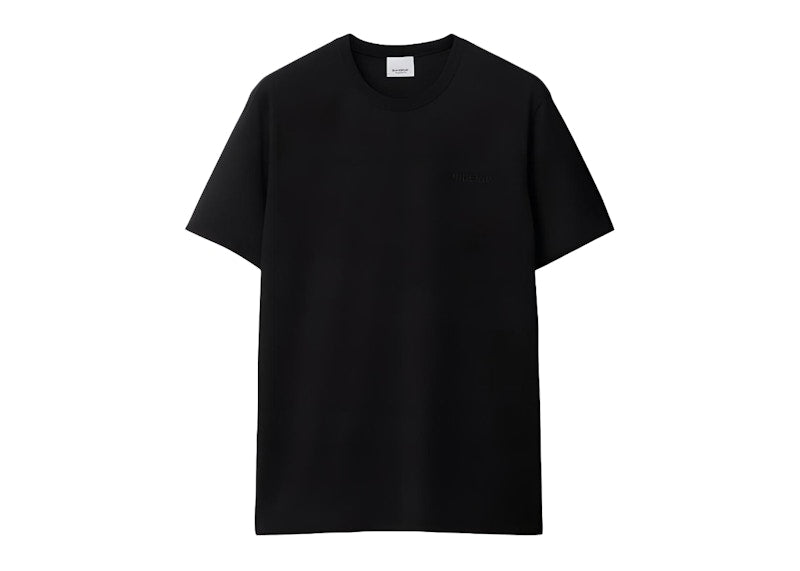 Burberry Jensen Embroidery Logo Cotton T-shirt Black