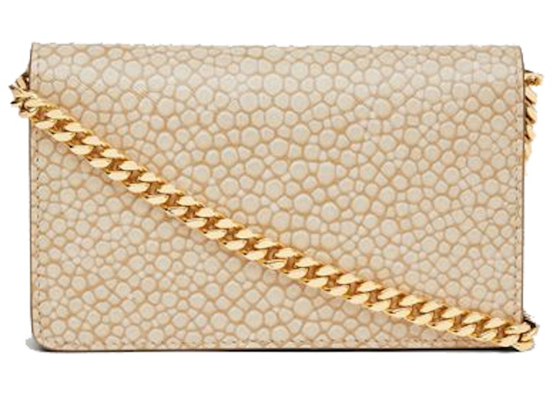 Burberry Jessie Stingray Print Shoulder Bag Gold