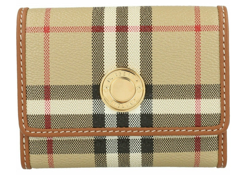 Burberry Lancaster Check Trifold Wallet Archive Beige