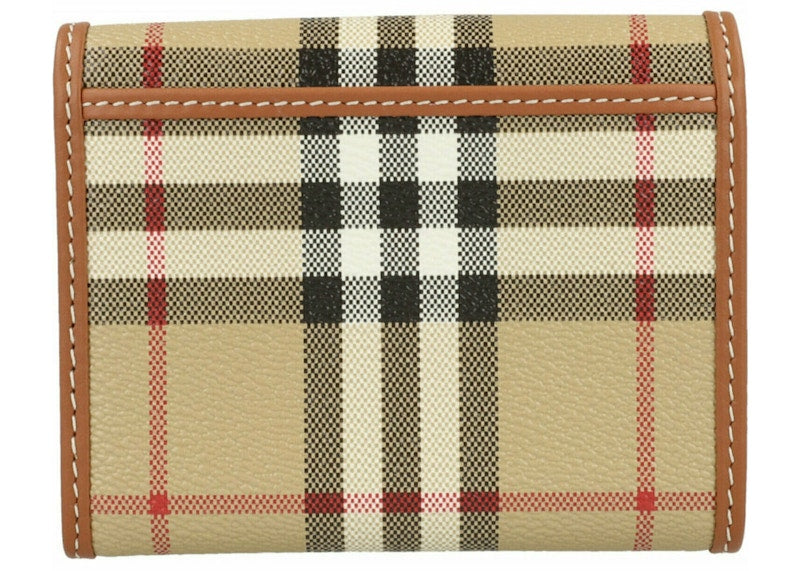 Burberry Lancaster Check Trifold Wallet Archive Beige