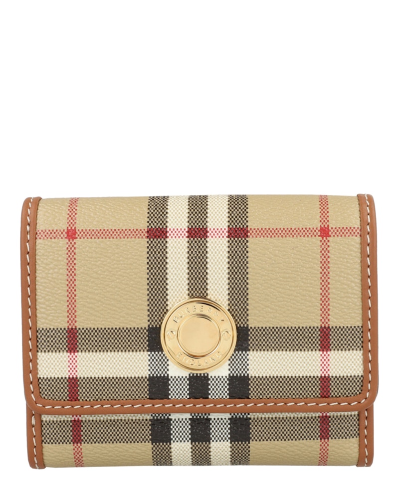 Burberry Lancaster Check Trifold Wallet Archive Beige