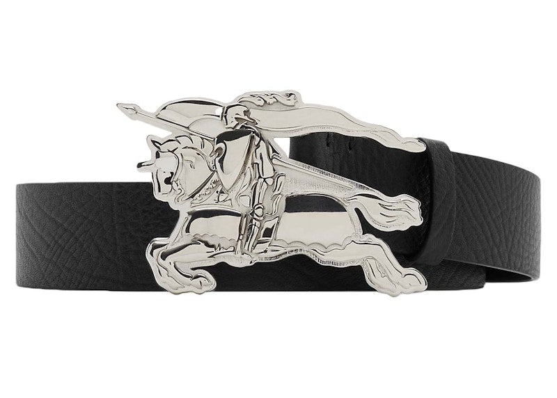 Burberry Leather Knight 1 Width Belt Black