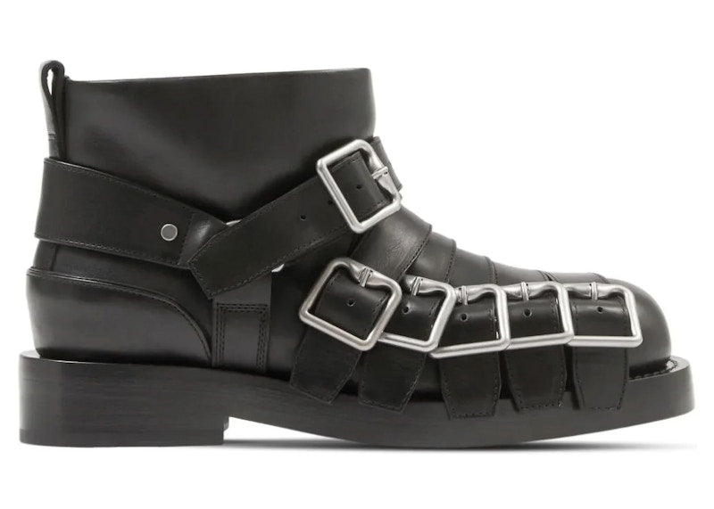 Burberry Leather Strap Boot Black (Women's)