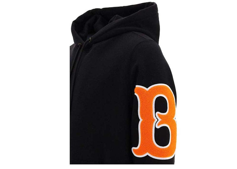 Burberry Letter Graphic Appliqué Hoodie Black
