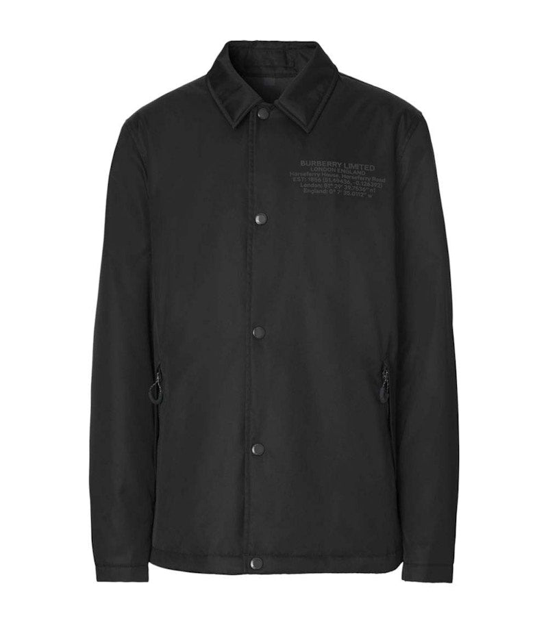 Burberry Location-Print Econyl Jacket Black