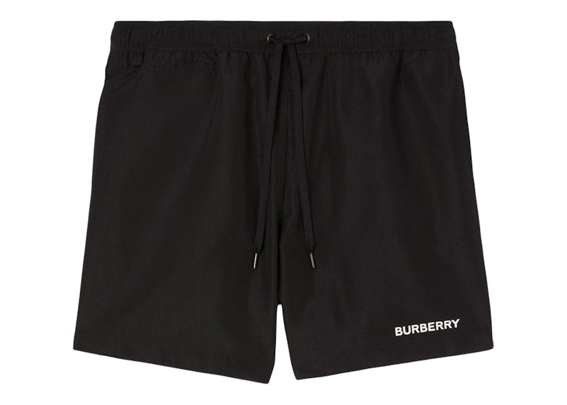 Burberry Logo Detail Swim Shorts Black/White
