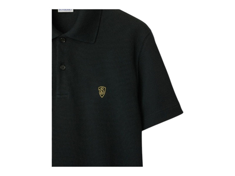 Burberry Logo Embroidered Regular Fit Polo Shirt 80998821 Coal