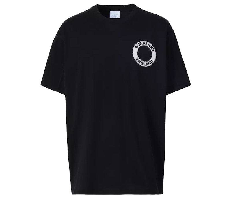 Burberry Logo Graphic Cotton Oversized T-shirt Black