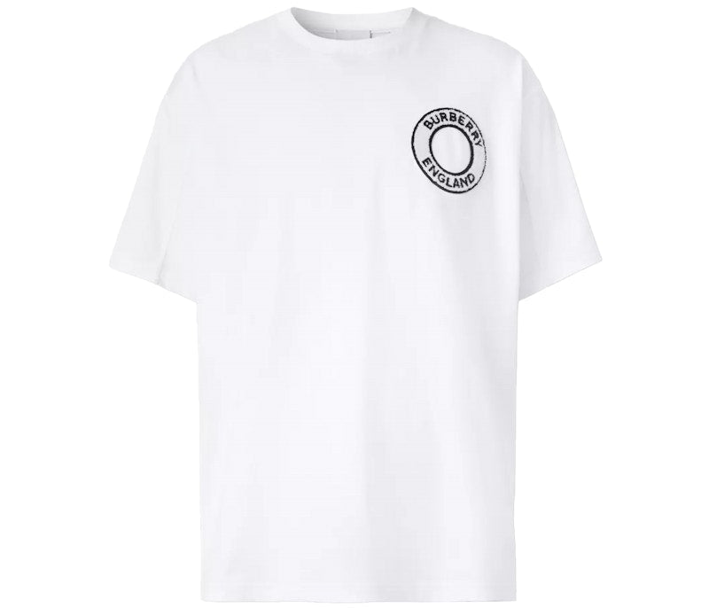 Burberry Logo Graphic Cotton Oversized T-shirt White