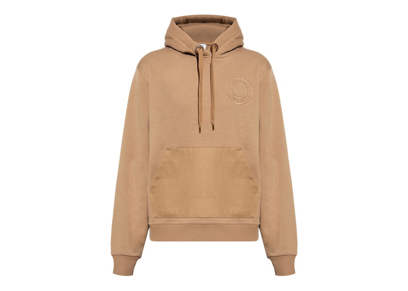 Burberry Logo Hooded Sweatshirt Beige