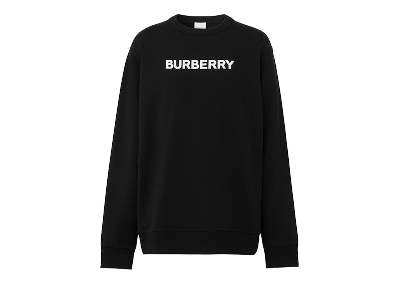 Burberry Logo Print Cotton Sweater Black/White