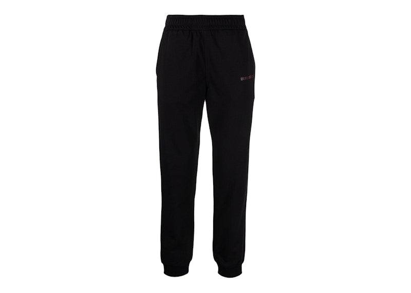Burberry Logo Print Stretch Cotton Sweatpants Black