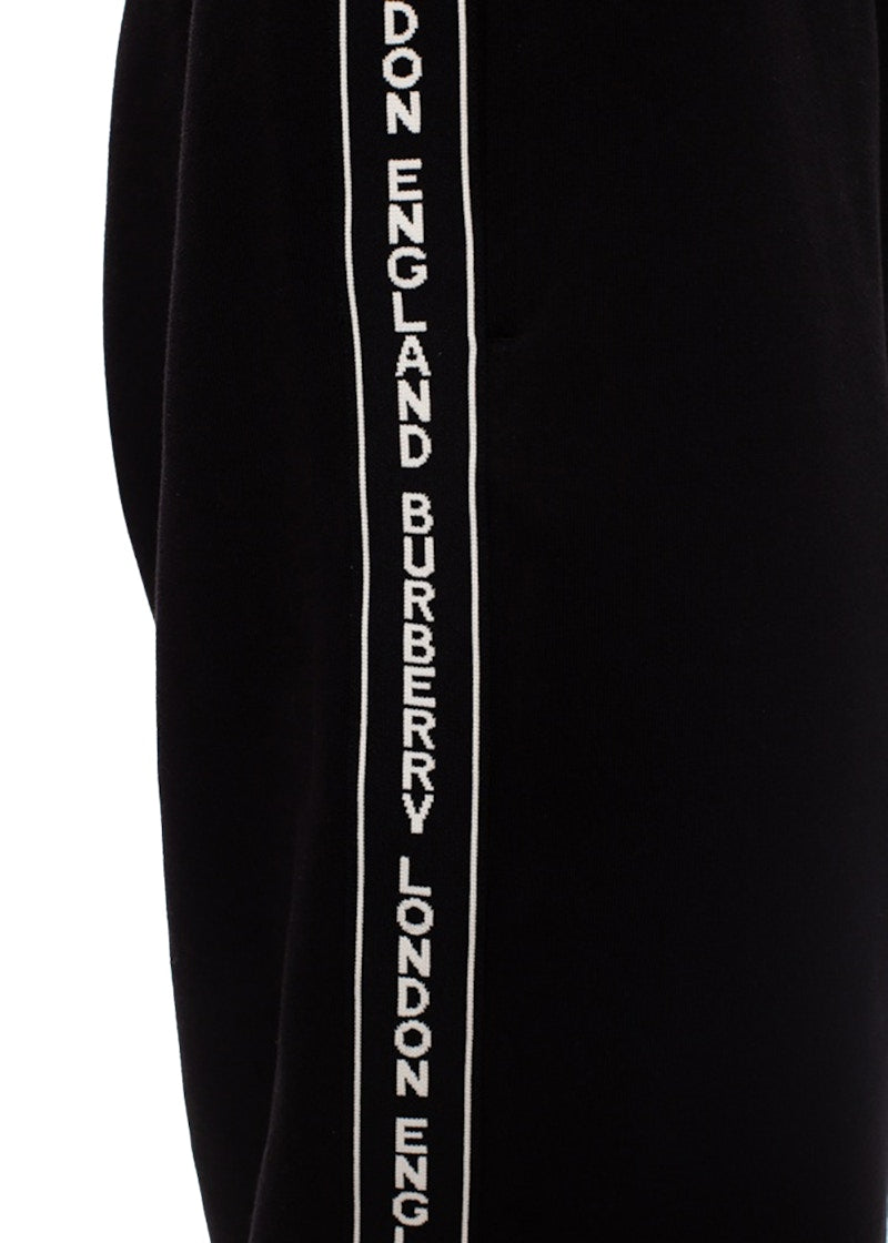 Burberry Logo Tape Pants Black/White